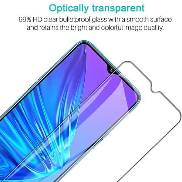 [2 Pack] Realme 5 Tempered Glass LCD Screen Protector Film Guard (Clear)