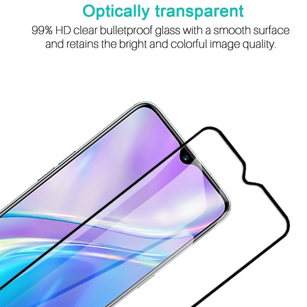 [2 Pack] Realme XT Full Coverage Tempered Glass LCD Screen Protector Film Guard (Black)