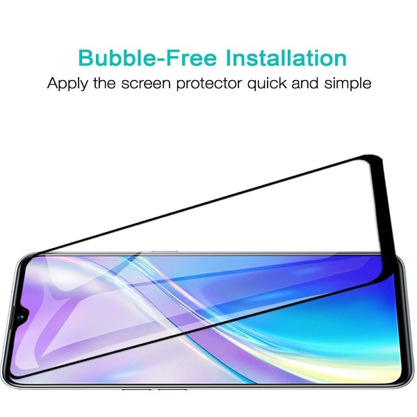 [2 Pack] Realme XT Full Coverage Tempered Glass LCD Screen Protector Film Guard (Black)