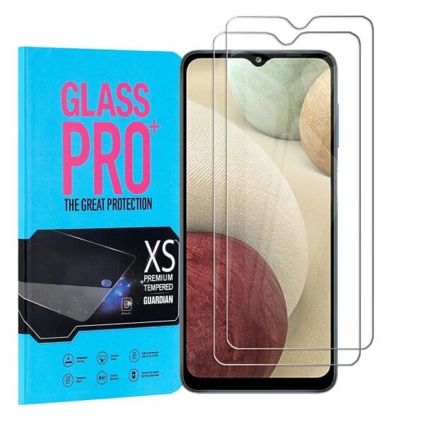 [2 Pack] Samsung Galaxy A12 Tempered Glass Screen Protector Film Guard (Clear)
