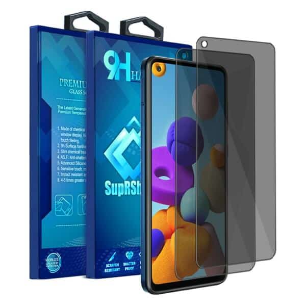 [2 Pack] Samsung Galaxy A21S SupRShield Anti Spy Privacy Tempered Glass LCD Screen Protector Film Guard