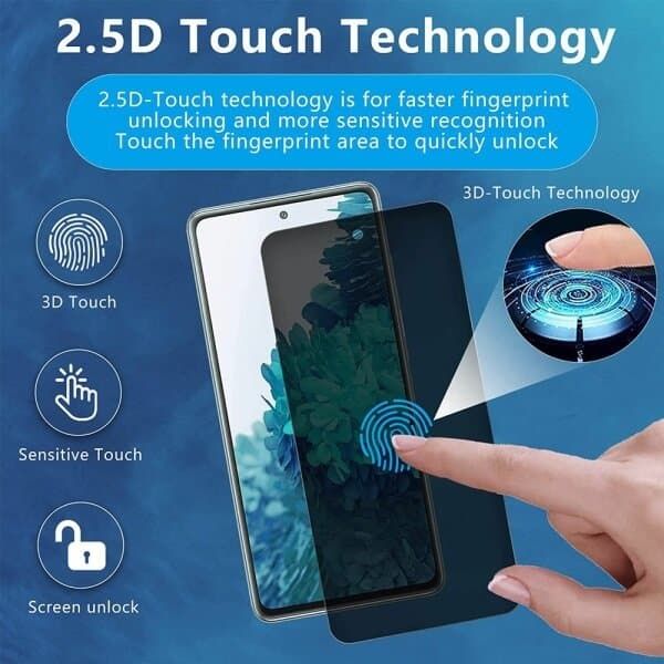 [2 Pack] Samsung Galaxy A51 A52 A53 S20 FE SupRShield Anti Spy Privacy Tempered Glass LCD Screen Protector Film Guard