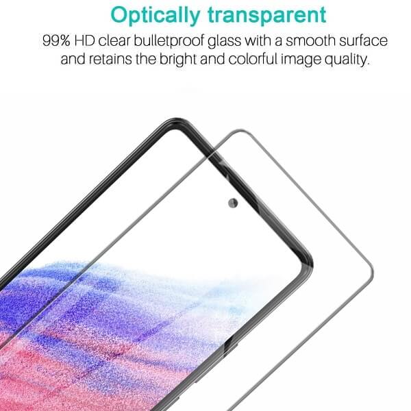 [2 Pack] Samsung Galaxy A53 5G Tempered Glass LCD Screen Protector Film Guard (Clear)