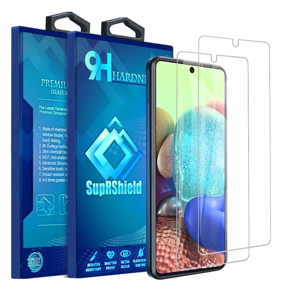 [2 Pack ] For Samsung Galaxy A71 | A71 5G  SupRShield Tempered Glass LCD Screen Protector Film Guard
