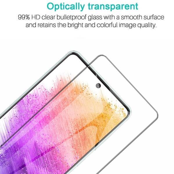 [2 Pack] Samsung Galaxy A73 5G Tempered Glass LCD Screen Protector Film Guard (Clear)