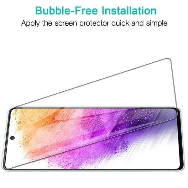 [2 Pack] Samsung Galaxy A73 5G Tempered Glass LCD Screen Protector Film Guard (Clear)