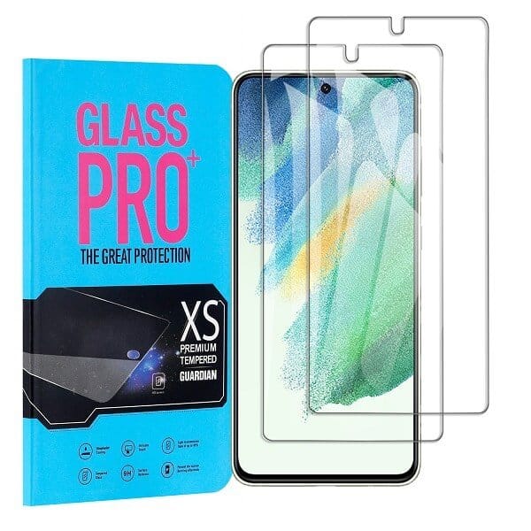 [2 Pack] Samsung Galaxy S21 FE Tempered Glass Screen Protector Film Guard (Clear)