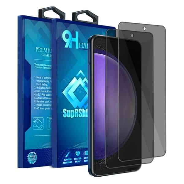 [2 Pack] Samsung Galaxy S23 FE SupRShield Anti Spy Privacy Tempered Glass LCD Screen Protector Film Guard