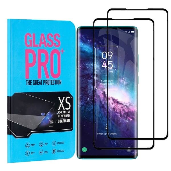 [2 Pack] TCL 20 Pro 5G Tempered Glass Screen Protector Film Guard (Black)