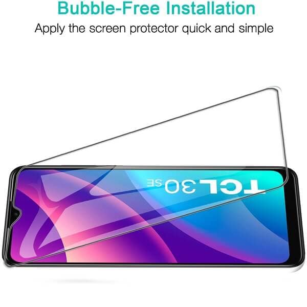 [2 Pack] TCL 30 SE Clear Full Cover Tempered Glass LCD Screen Protector Film Guard (Clear)