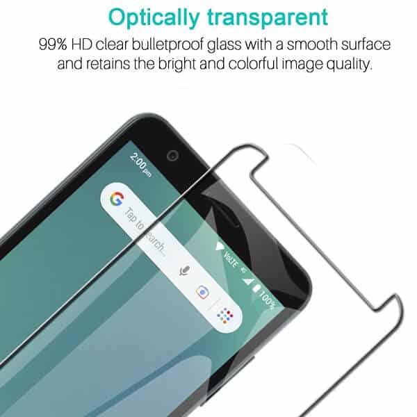 [2 Pack] Telstra Essential Smart 4 Clear Full Cover Tempered Glass LCD Screen Protector Film Guard (Clear)