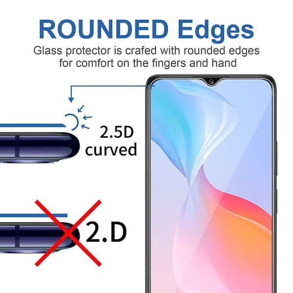 [2 Pack ] Vivo Y21 2021 Tempered Glass Screen Protector Anti Scratch Guard (Clear)