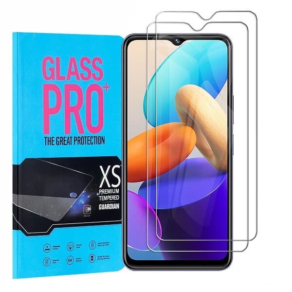 [2 Pack] Vivo Y22S Tempered Glass Screen Protector Film Guard (Clear)