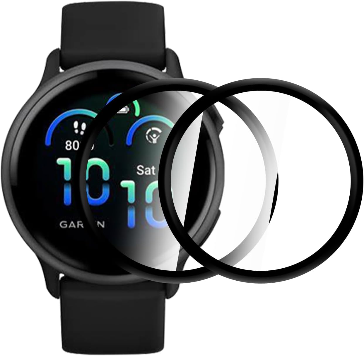 (2 Pcs) Garmin Vivoactive 6 Tempered Glass LCD Screen Protector Film Guard