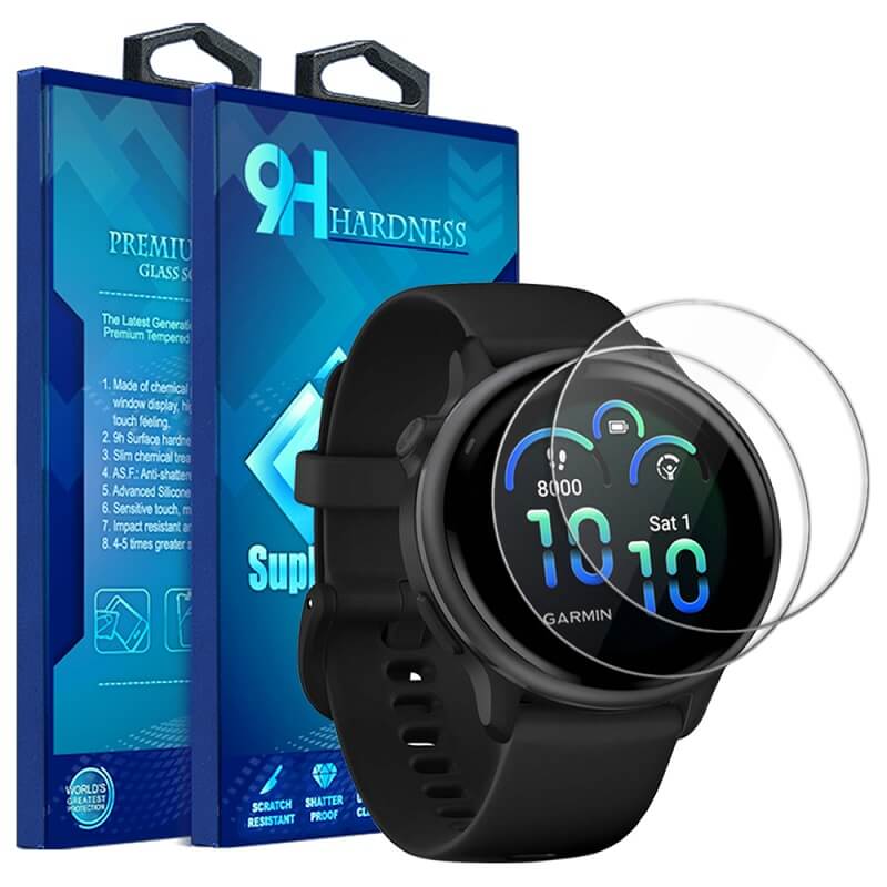 (2 Pcs) Garmin Vivoactive 6 Tempered Glass LCD Screen Protector Film Guard