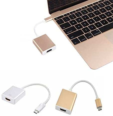 USB Type C 3.1 Male to HDMI Female HDTV 1080p Adapter Connector Cable (Gold)