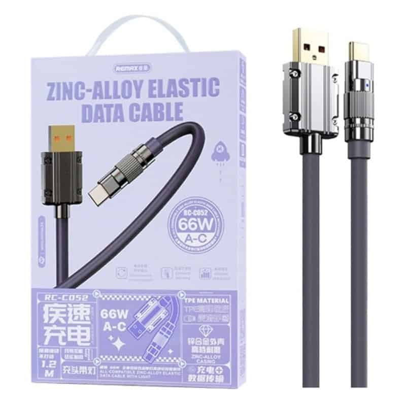 The REMAX RC-C052 USB A to Type C With Light Fast Charging Data Sync Cable Cord For Samsung Galaxy Google Nokia Oppo Motorola