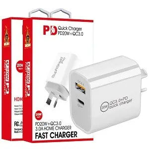 20W PD+USB Wall Plug Adapter