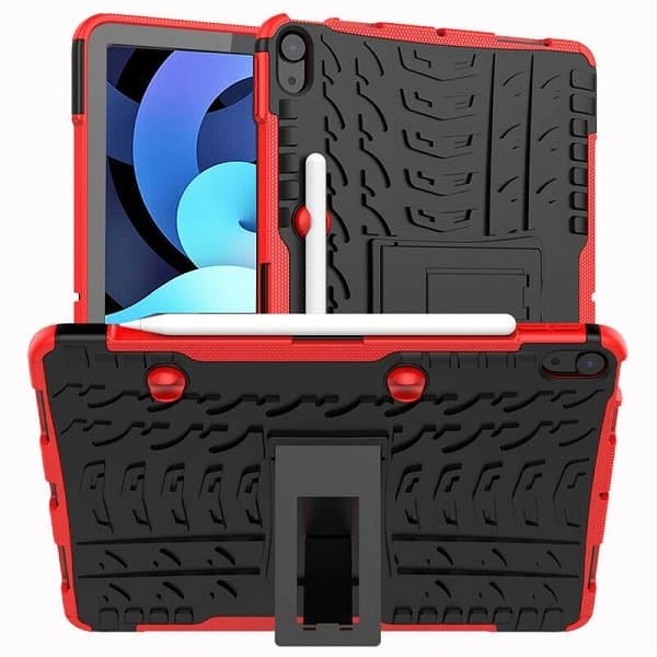 Red Apple iPad Air 5 2022 Heavy Duty Case Cover