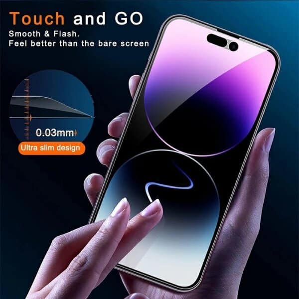 [2 Pack] Matte Privacy For iPhone 7 8 X XR XS 11 12 13 14 Pro MAX Plus Tempered Glass Screen Protector