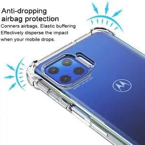 For Motorola Moto G 5G Plus SupRShield Case Clear Heavy Duty Shockproof Tough Gel Clear Transparent Air Cushion Cover (Transparent)