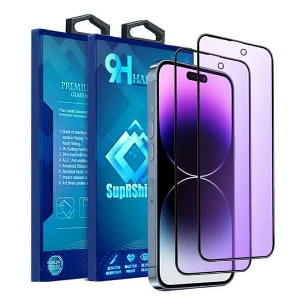 2X Matt Anti Blue For iPhone 7 8 X XR XS 11 12 13 14 Pro MAX Plus Tempered Glass Screen Protector