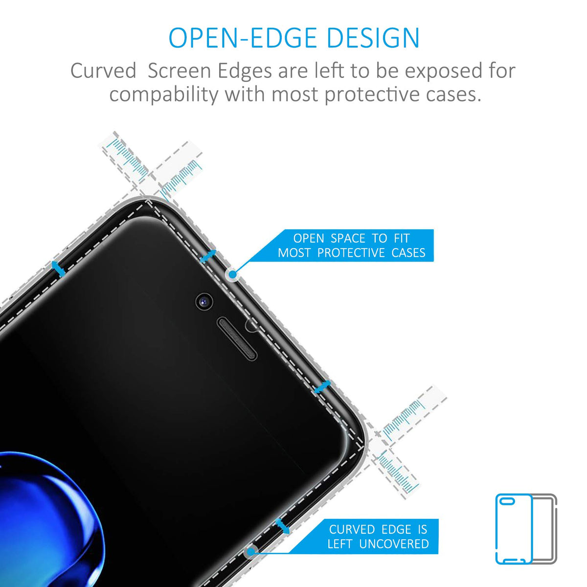 [2 Pack ] Samsung Galaxy A70 Tempered Glass LCD Screen Protector Film Guard