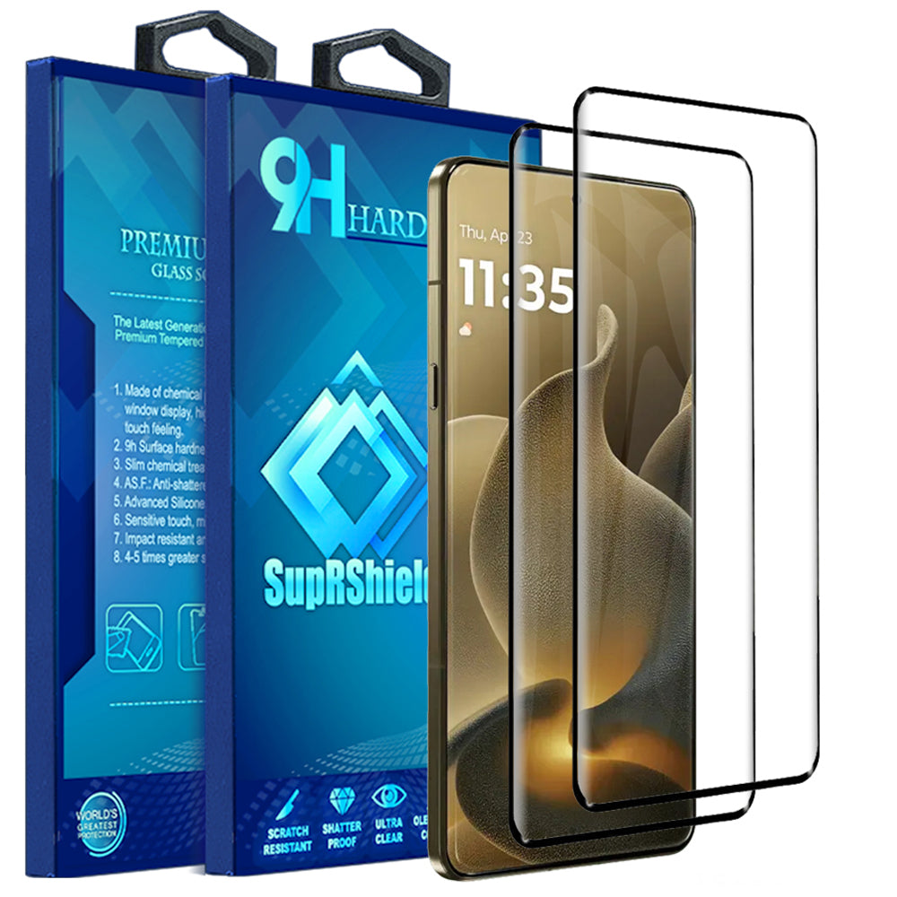 [2 Pack] For Motorola Moto Signature Tempered Glass LCD Screen Protector Film Guard (Black)