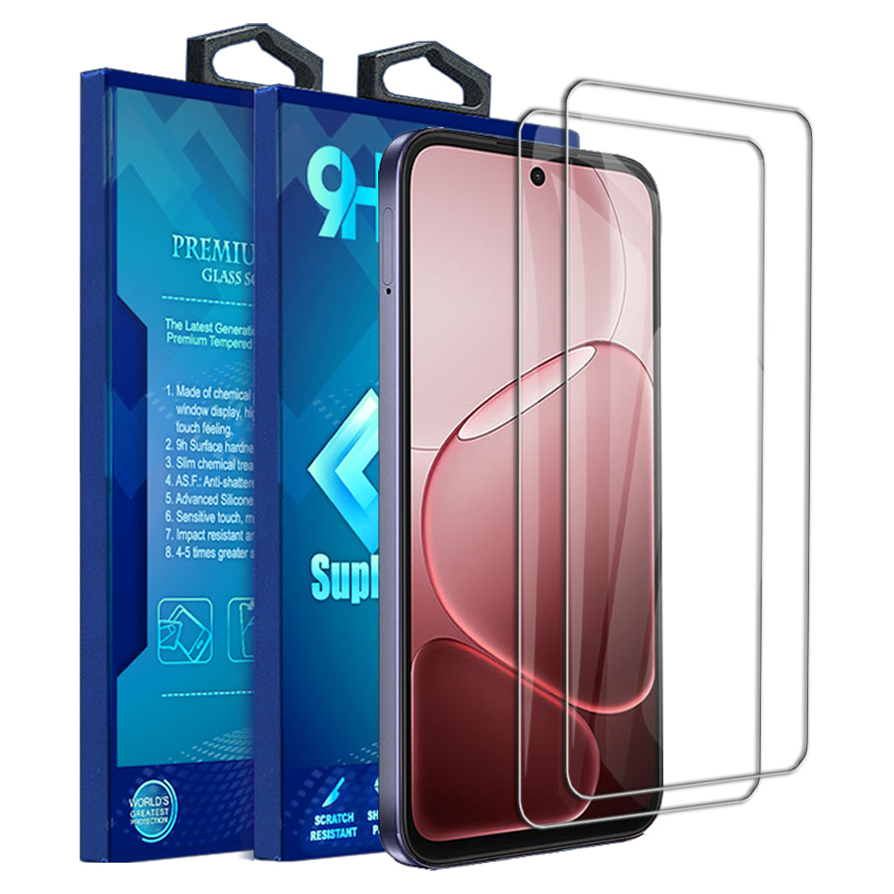 [2 Pack] For Oppo A6/A6x 4G/5G SupRShield Clear Full Cover Tempered Glass Screen Protector Film Guard (Clear)