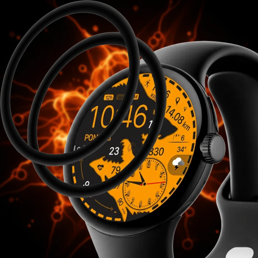 (2 Pcs) Google pixel Watch 4 41MM/45MM Screen Protector Full Coverage Tempered Glass Guard (Black)