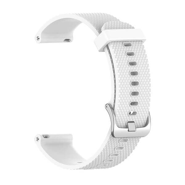 Garmin Vivoactive 4S Silicone Wristband Adjustable Rubber Watch Replacements Band Kit Strap (White)