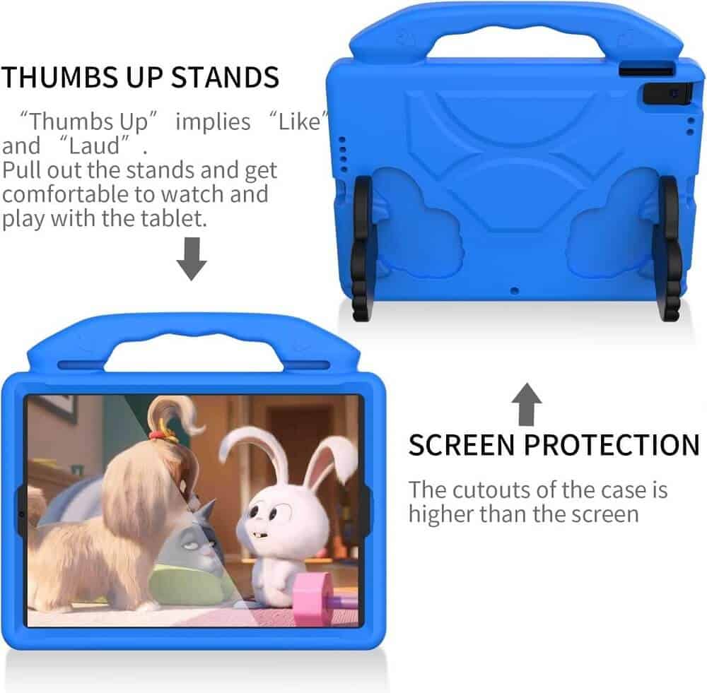 For Apple iPad 9th /8th /7th Gen 10.2 inch Thumbs UP Kids Lightweight Convertible Handle Protective Shockproof Case Cover