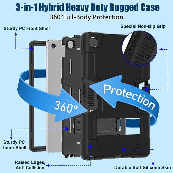 Lenovo Tab M11 Hybrid Fancy Shockproof Heavy Duty Kickstand Case Cover