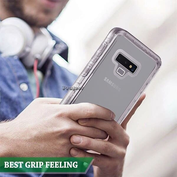 Samsung Galaxy Note 9 Case Clear Drop Resistant Defender Tough Bumper Heavy Duty Shockproof Back Cover