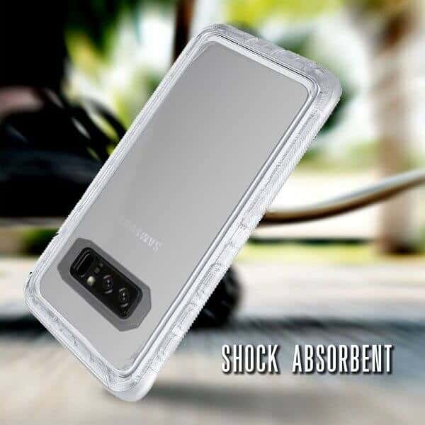 Samsung Galaxy Note 8 Case Clear Drop Resistant Defender Tough Bumper Heavy Duty Shockproof Back Cover