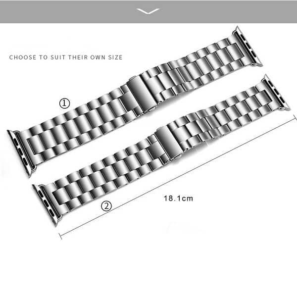For Apple Watch Series 7 /SE /6 /5 /4 /3 /2 /1 Replacement Wrist Band 38mm 40mm 41mm 42mm 44mm 45mm Stainless Steel Metal iWatch Wristband Loop Strap