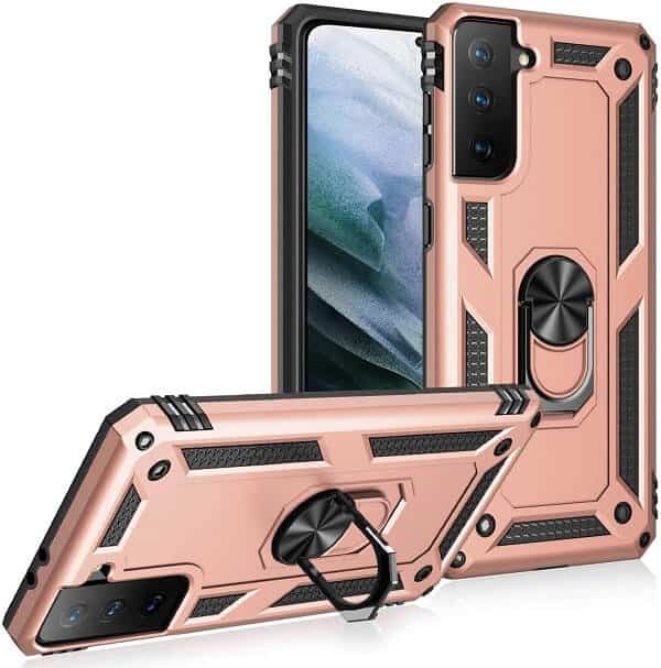 For Samsung Galaxy S21 | S21+ /S21 Plus | S21 Ultra Anti Scratch Rugged Magnetic Car Mount Ring Shockproof Heavy Duty Case Cover