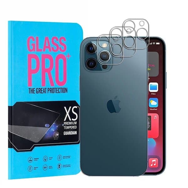 [3 Pack] Apple iPhone 12 Pro Camera Lens Tempered Glass Screen Protector Film Guard