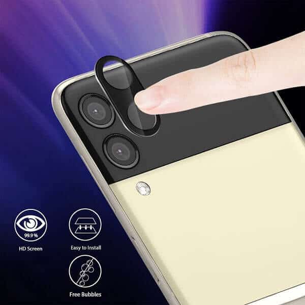 [3 Pack] Samsung Galaxy Z Flip 4 5G Camera Lens Tempered Glass LCD Screen Protector Film Guard