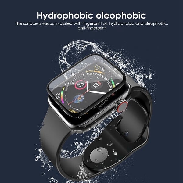 (3 Pcs) For Apple Watch Series 7 41mm 45mm Full Coverage Tempered Glass Screen Protector
