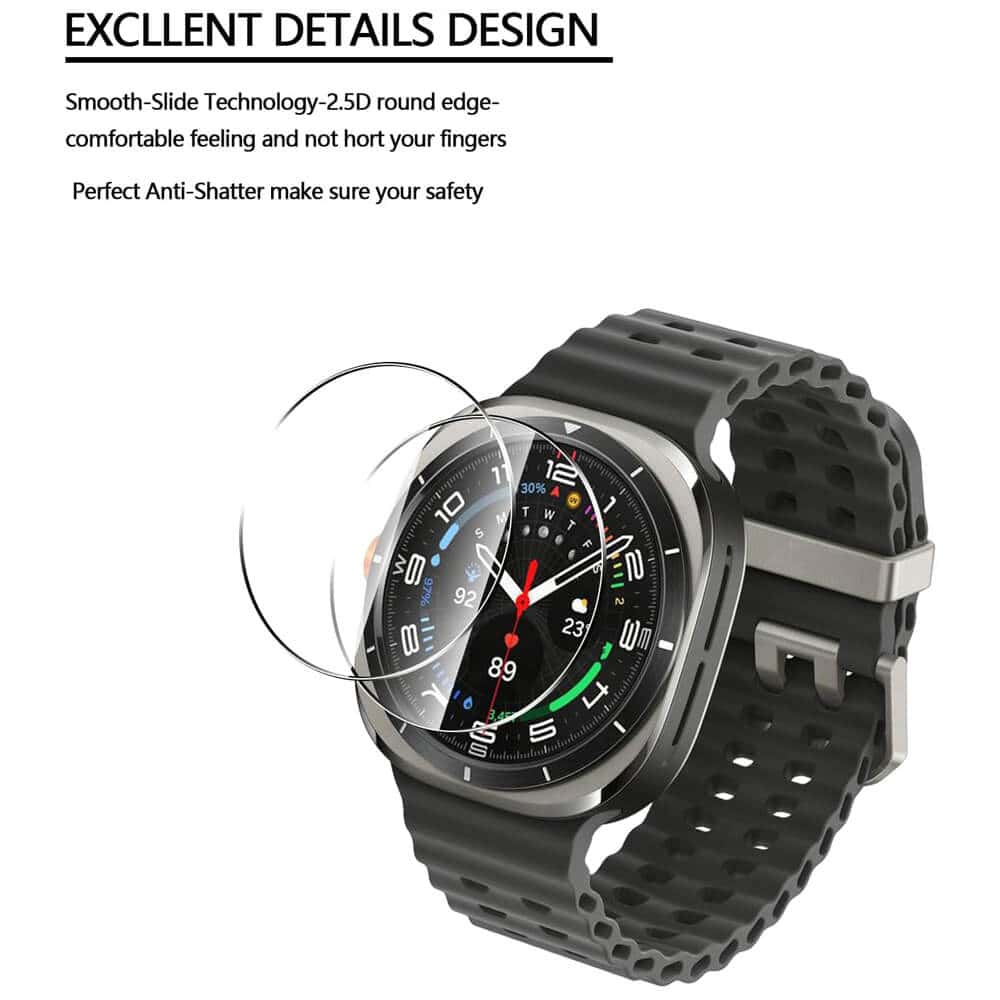 (3 Pcs) For Samsung Galaxy Watch Ultra 47mm Screen Protector Tempered Glass Guard