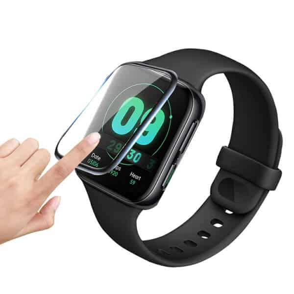 (3 Pcs) OPPO Smart Watch 41mm Screen Protector Full Coverage Tempered Glass Guard (Black)