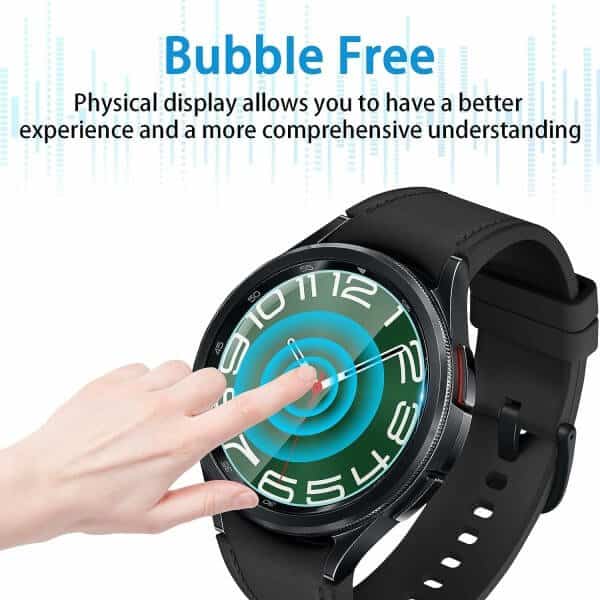 (3 Pcs) Samsung Galaxy Watch6 Classic 43mm & 47mm Classic Screen Protector Tempered Glass Guard