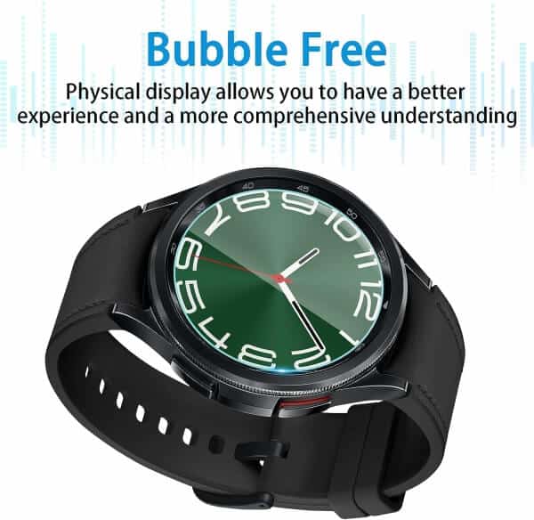 (3 Pcs) Samsung Galaxy Watch6 Classic 43mm & 47mm Classic Screen Protector Tempered Glass Guard