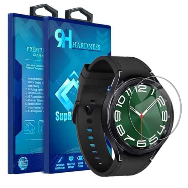 (3 Pcs) Samsung Galaxy Watch6 Classic 43mm & 47mm Classic Screen Protector Tempered Glass Guard