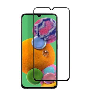 Samsung Galaxy A90 5G Full Cover Coverage Tempered Glass LCD Screen Protector Film Guard ( Black)