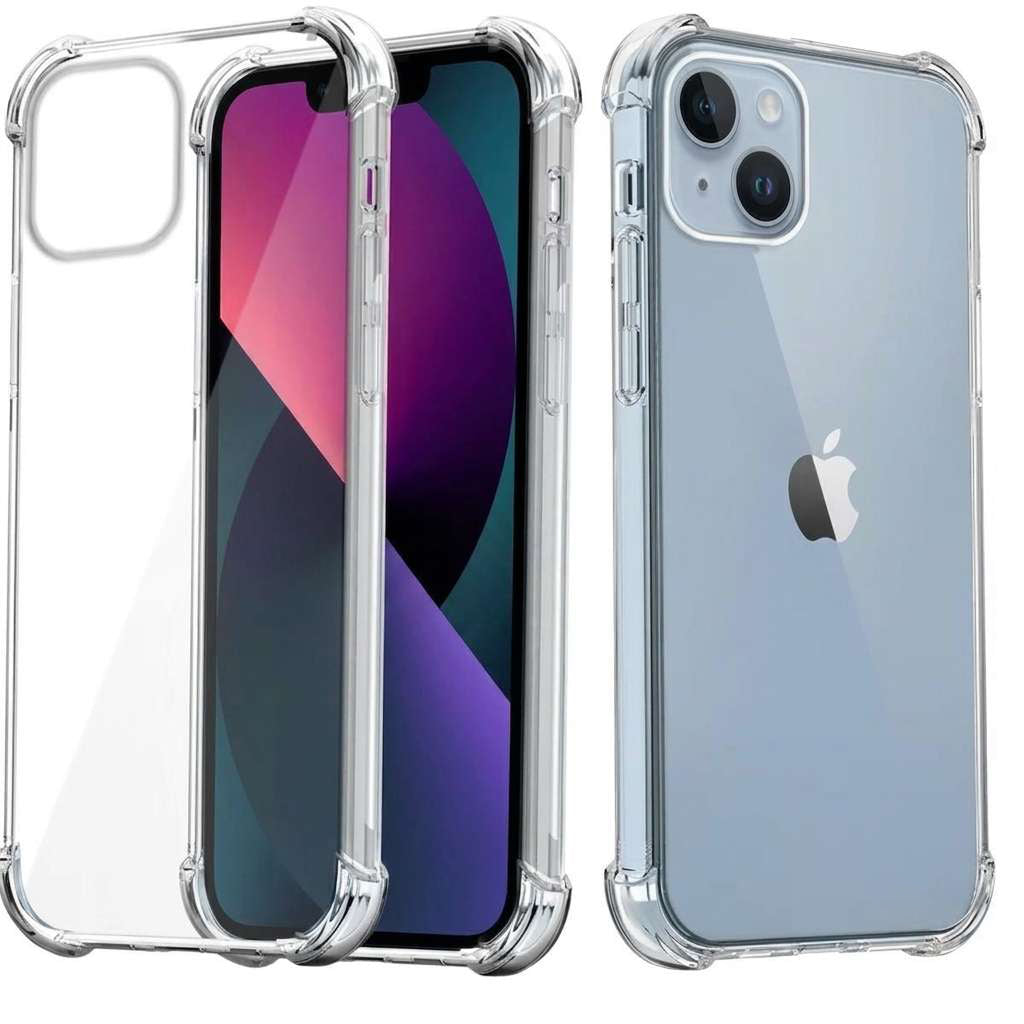 For Apple iPhone 13 /13 Pro / 13 Pro Max / 13 Mini SupRShield Heavy Duty Soft Tough Gel Transparent Air Cushion Shockproof Back Cover