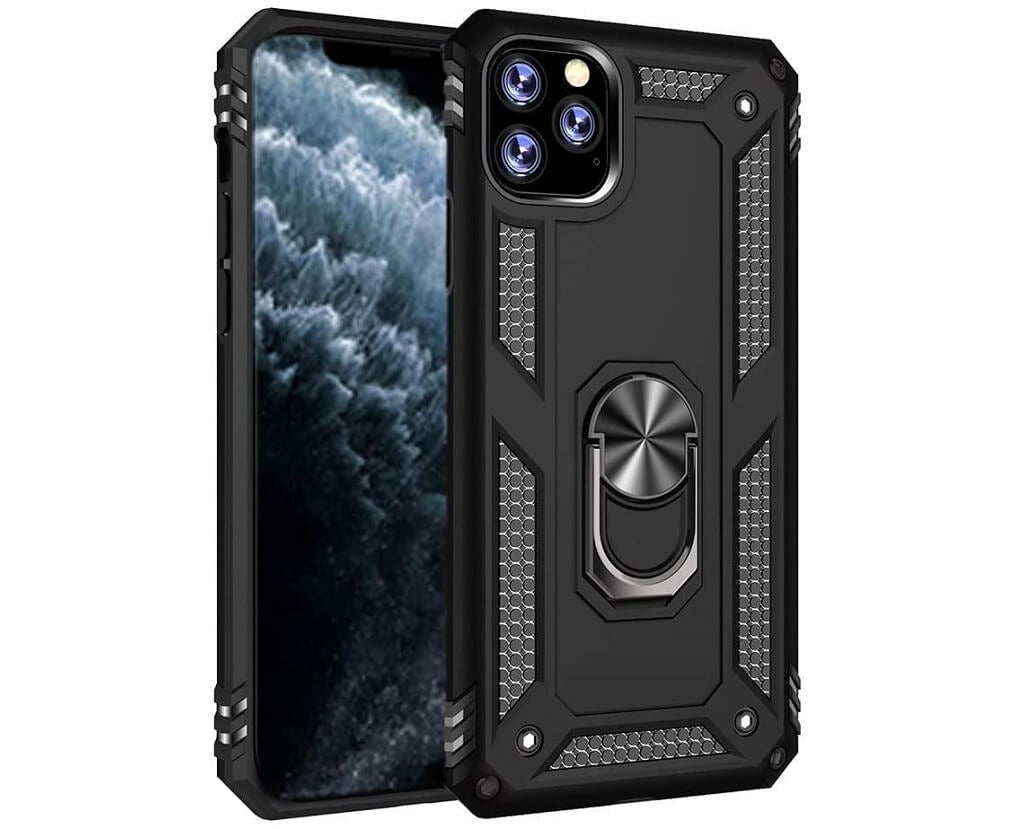 For Apple  iPhone 11 /11 Pro / 11 Pro Max Anti Scratch Rugged Magnetic Car Mount Ring Case Cover