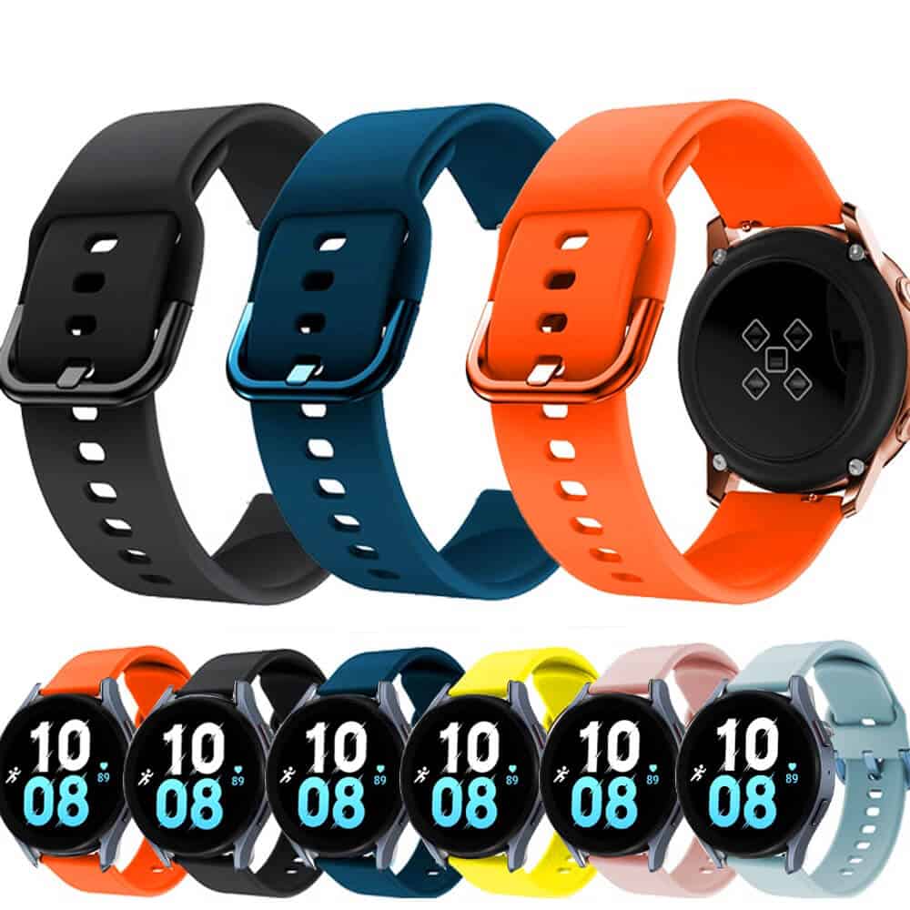 Samsung Galaxy Watch 4 40mm 44mm Watch 4 Classic 42mm 46mm Replacement Wristband, Adjustable Silicone Strap Loop Wrist Band For Women Men Unisex