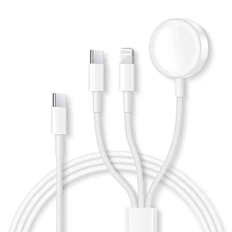 3in1 For Apple Watch Series 9 8 7 6 5 4 3 2 1 SE1 SE2 & iPhone 1514131211ProMaxXSXAirpodsPad Charger Charging Cable Cord